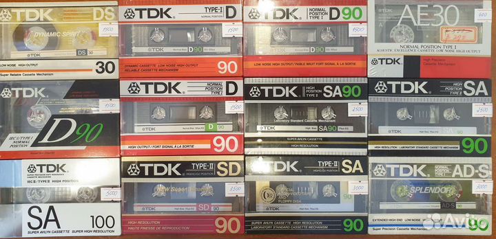 Аудиокассеты Basf Denon Sony Akai GoldStar TDK JVC