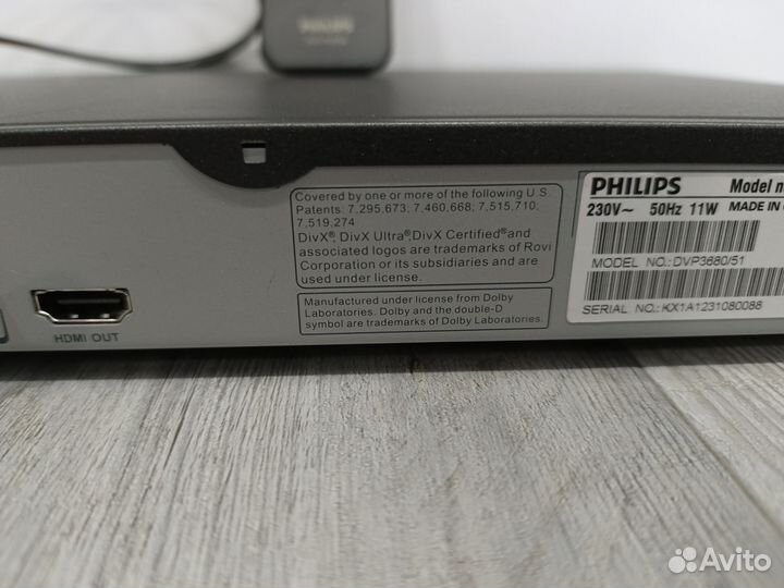 Двд, dvd видеоплеер Philips,DVP3680/51