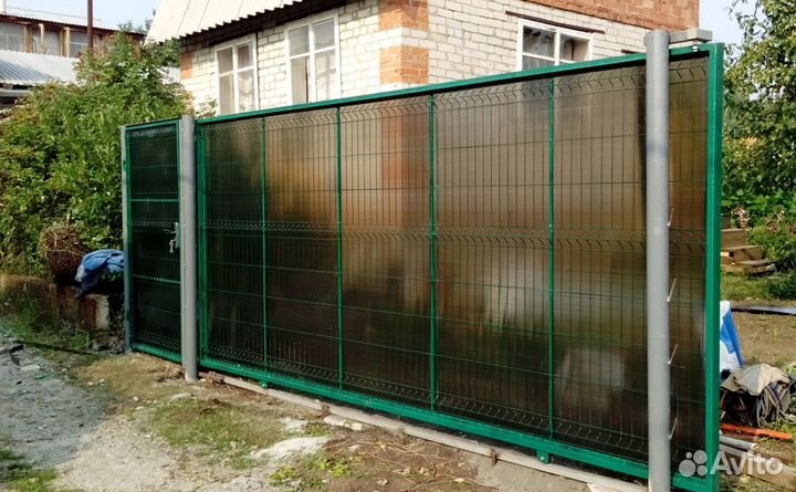 Забор из поликарбоната, под ключ