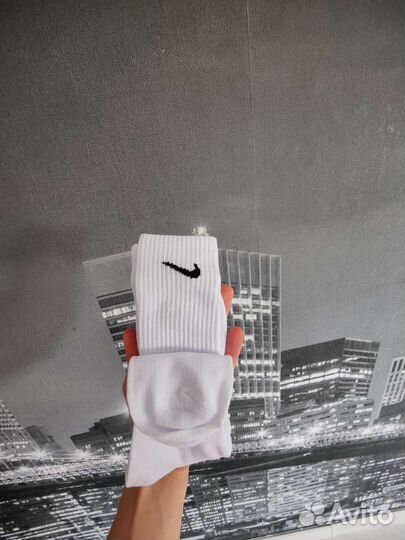 Носки nike высокие белые оригинал