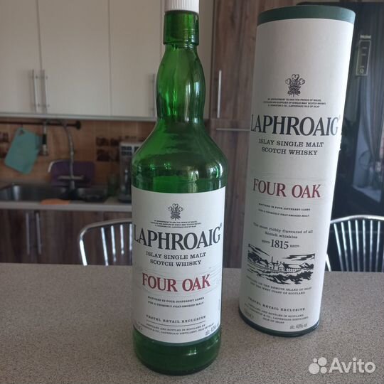 Бутылка от виски с коробкой 1л