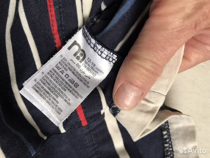 Футболки лонгсливы mothercare 12-18