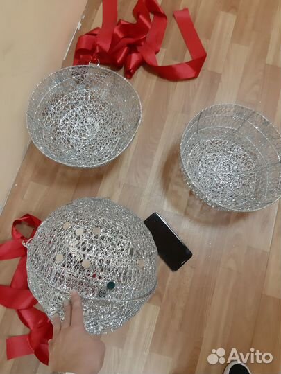 Шары новогодние большие на ёлку 20см и 30см