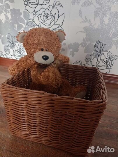 Корзина из бумажной лозы