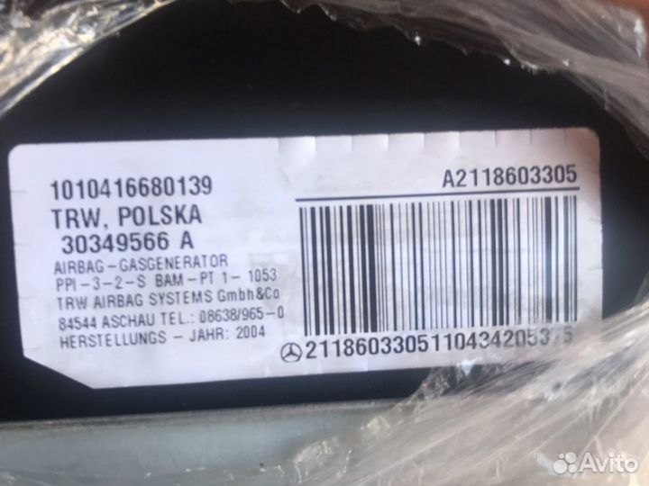 Airbag w211 пассажирский