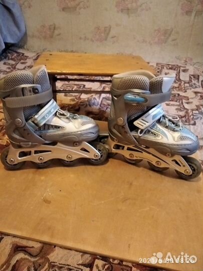 Роликовые коньки раздвижные детские + защита
