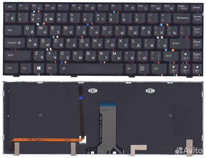 Клавиатура Lenovo IdeaPad Y400 черная с подсветкой