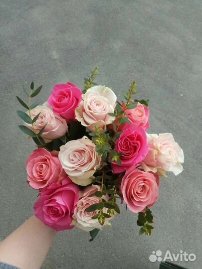 Цветы розы букет