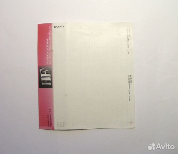 Аудиокассета Sony HF 60 (Eu, 2001 г.)
