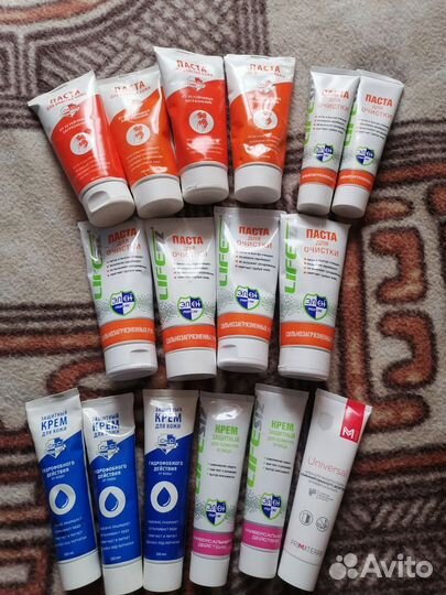 Спецсредства.Крем защитный.Паста для очистки рук