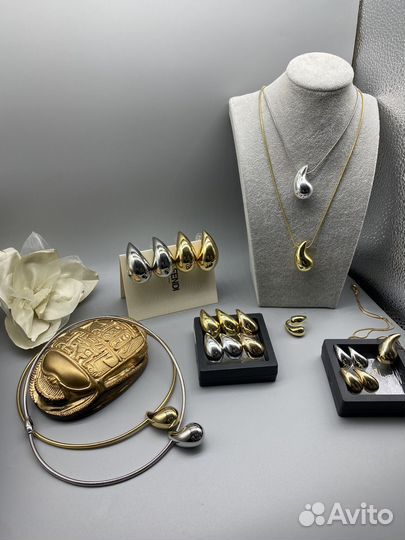 Bottega серьги, кулоны, кольцо