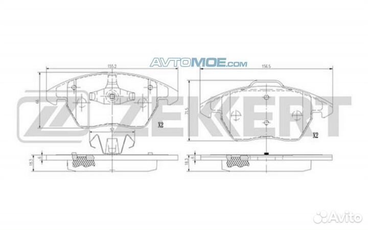 Колодки торм. диск. передн. Audi A1 11- Citroen C4