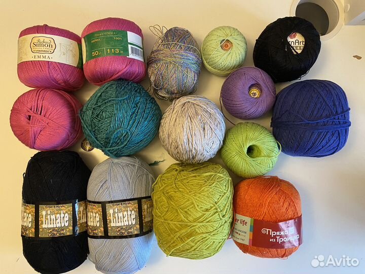 Пряжа хлопок шерсть ирис