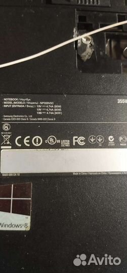 Ноутбук samsung np355v5c на запчасти