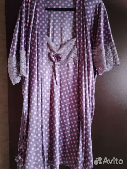 Халат женский шелковый 48