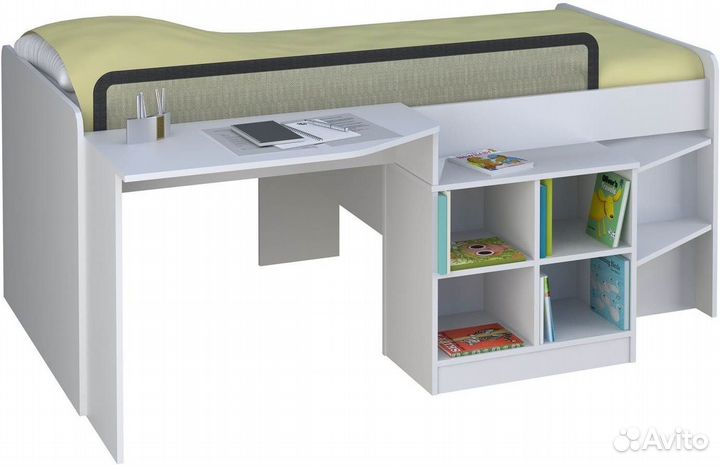 Кровать-чердак Simple 4000 со столом и полками