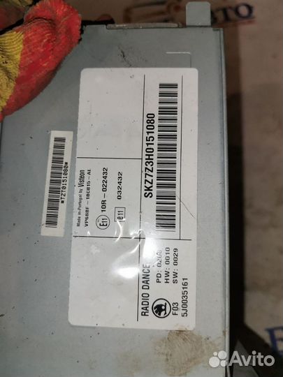 Штатная магнитола scoda roomster
