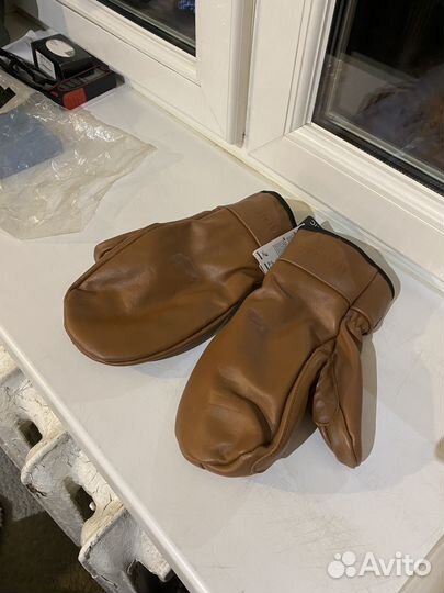 Варежки для сноуборда кожаные