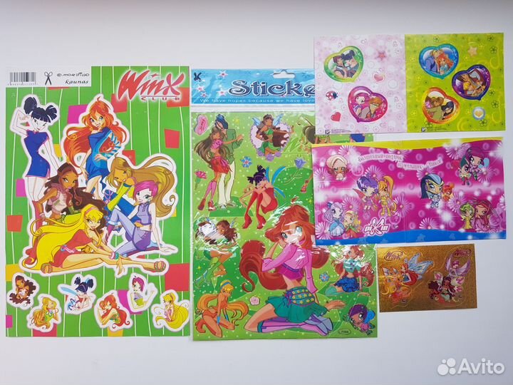 Winx журналы, постеры, стикеры, наклейки