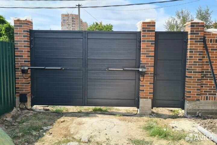 Автоматика распашных ворот фирм. Алютех уст.-ка