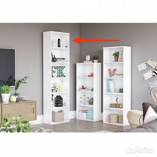 Открытый стеллаж белый