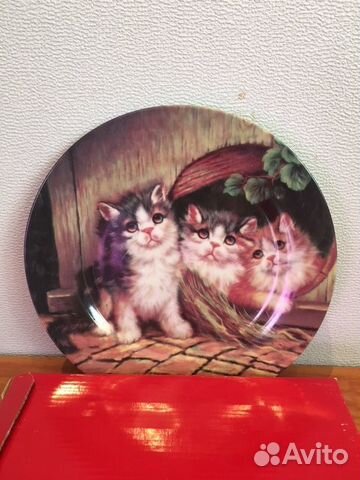 Тарелка настенная декоративная "Котята"