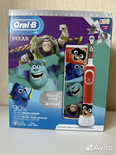 Зубная щетка Oral-B Pixar электрическая с чехлом