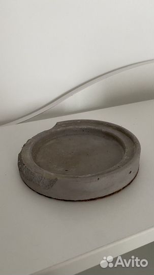 Кашпо горшок для цветов, бетонное, голова будды