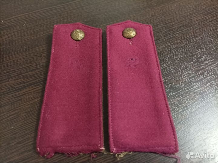 Погоны военные СССР 40-50-х г.г. (малиновый цвет)