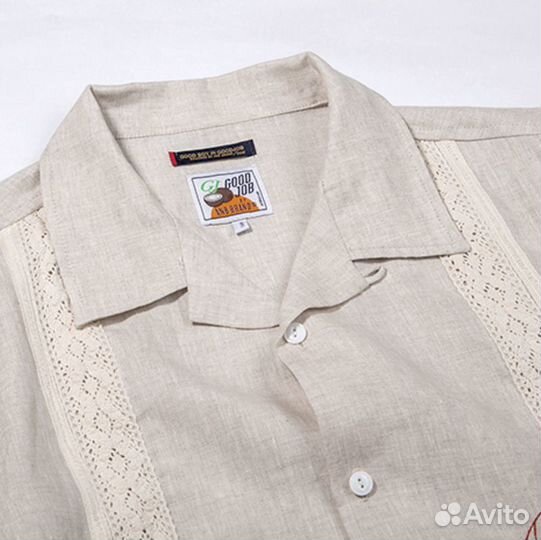 Рубашка льняная ANB Linen Hawaii Shirt (Light Apri