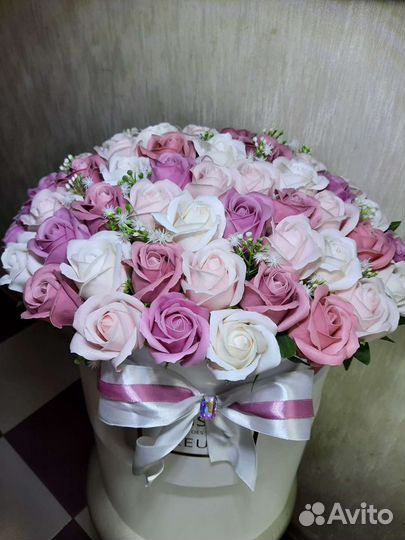 Букет из роз на мыльной основе