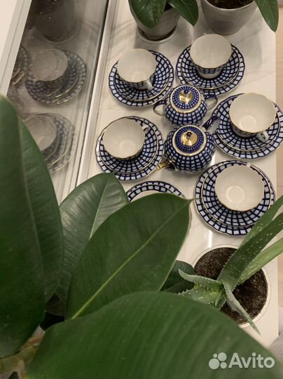 Чайный сервиз Кобальтовая клетка ифз