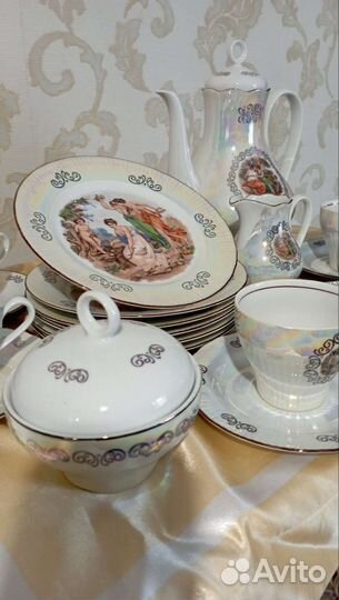 Сервиз чайный Германия антиквариат фарфор 80г 20в