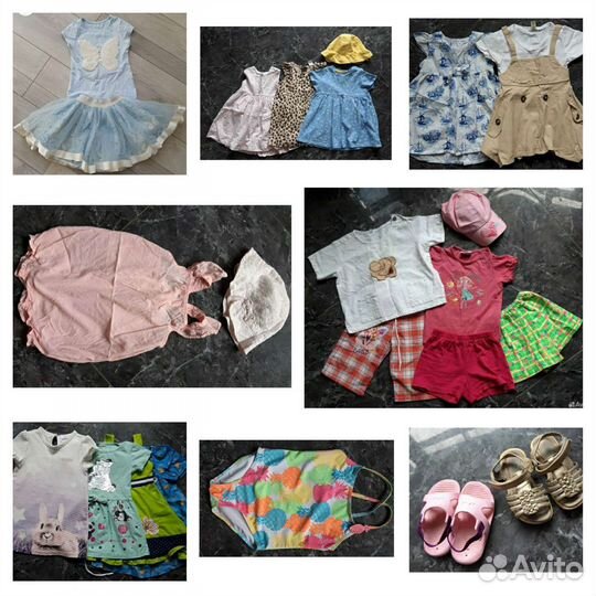 Одежда пакетом на девочку 86-92см
