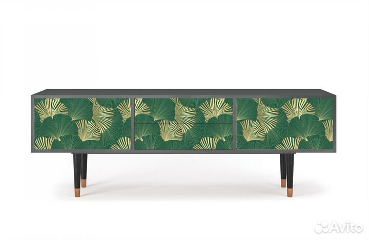 Тв-тумба T4 - Антрацит - Gold Ginkgo