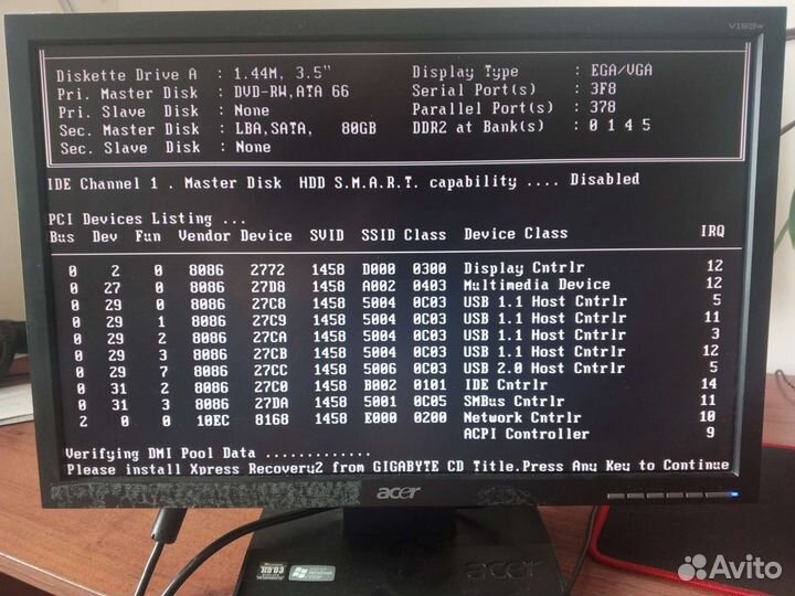 Монитор acer v193w