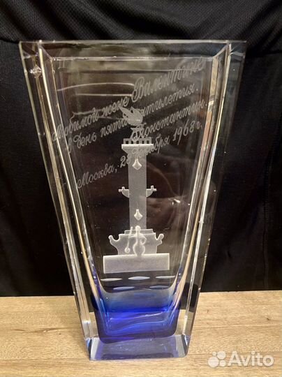 Хрустальная ваза Ростральная колонна