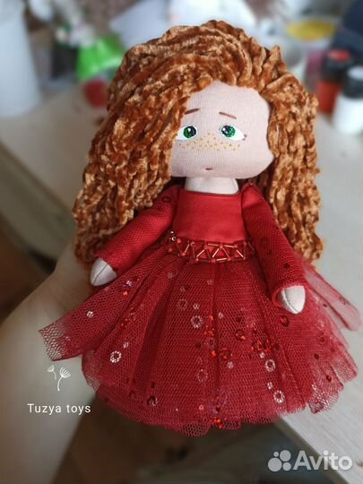 Мягкая интерьерная кукла-Ангел Любонька 20см