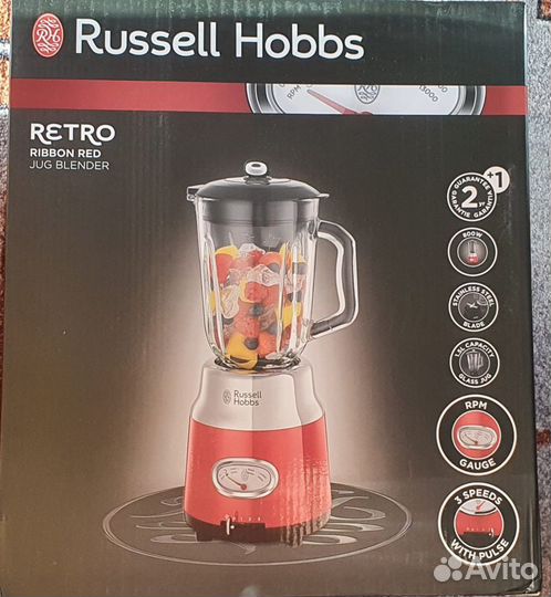 Блендер Russell Hobbs Retro Jug Blender красный