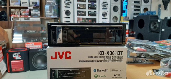 Магнитола 1 din JVC KD-X361BT