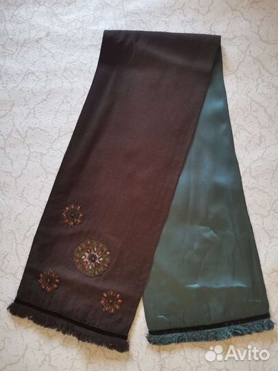 Винтажный шарф шерсть шелк