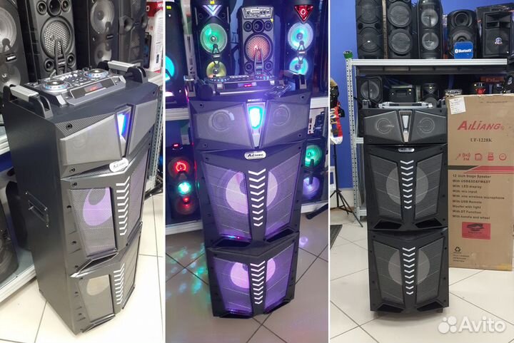 Монстр колонка 1200w Клубная Эквалайзер 125см 23кг