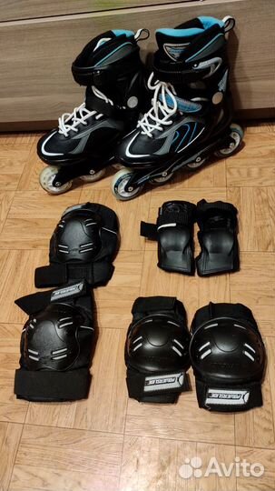 Ролики bladerunner женские р-р 36,5. Защита. Сумка