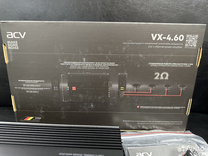 Новый усилитель 4 канала ACV VX-4.60 1100w