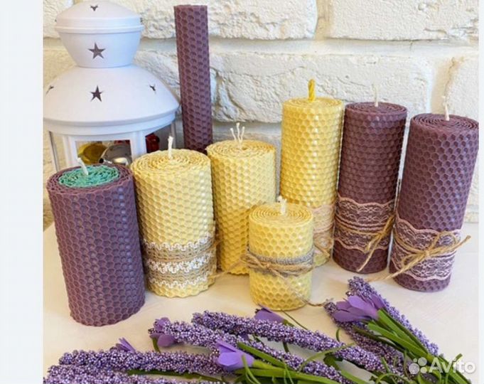 Свечи из вощины ручной работы