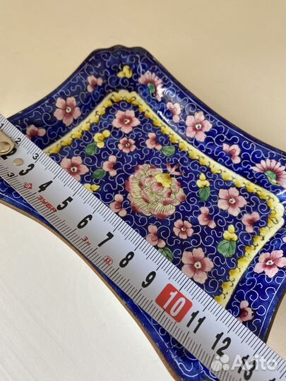 Старинная тарелочка клуазоне