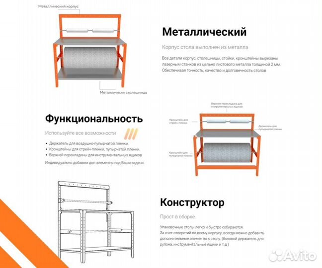 Сборочный стол для упаковки