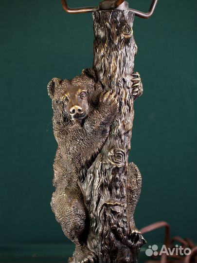 Антикварная настольная лампа. Бронза. Россия