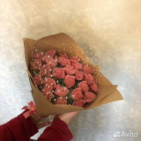 Мармеладный букет роз