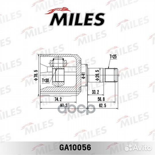 ШРУС mitsubishi lancer VII-IX 95-09 внутр. GA10